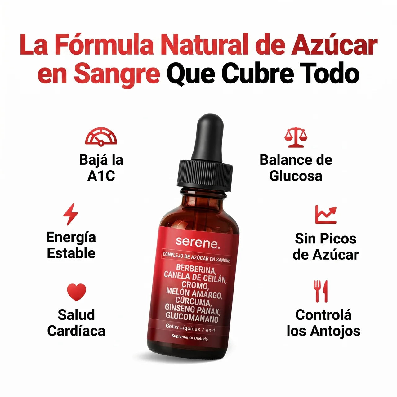 Complejo para el Azúcar en Sangre 7 en 1 Serene™