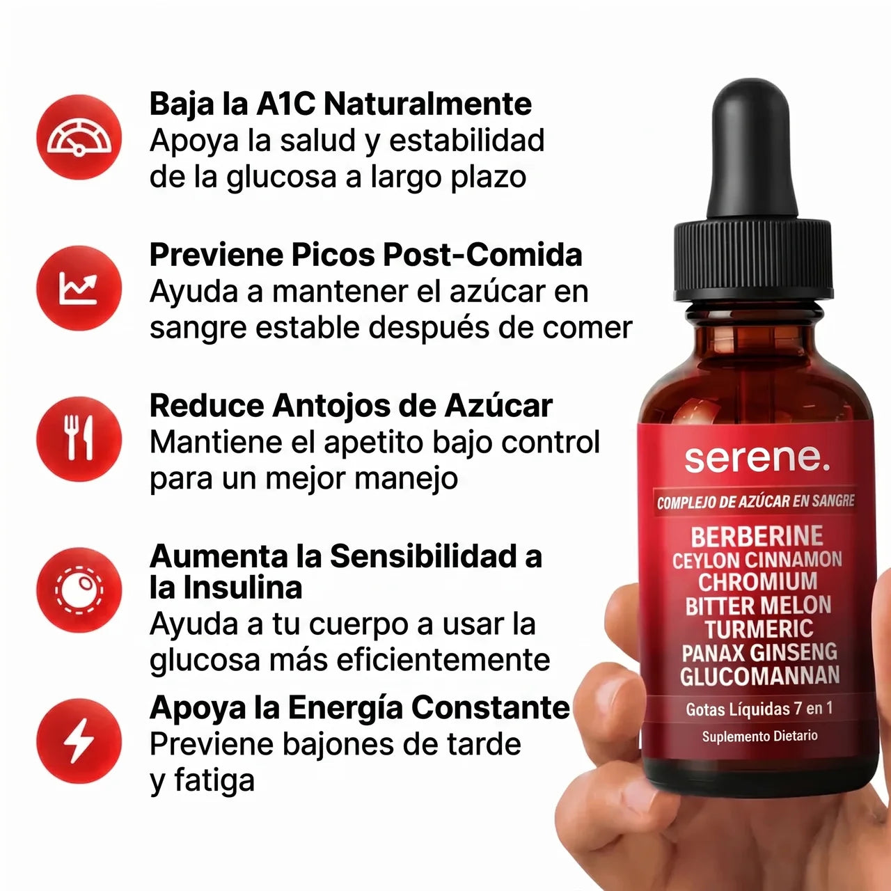 Complejo para el Azúcar en Sangre 7 en 1 Serene™